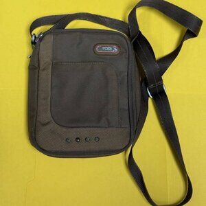 Vintage TUMI Pocket Bag with Adjustable Shoulder Strap (Sand/Orange)